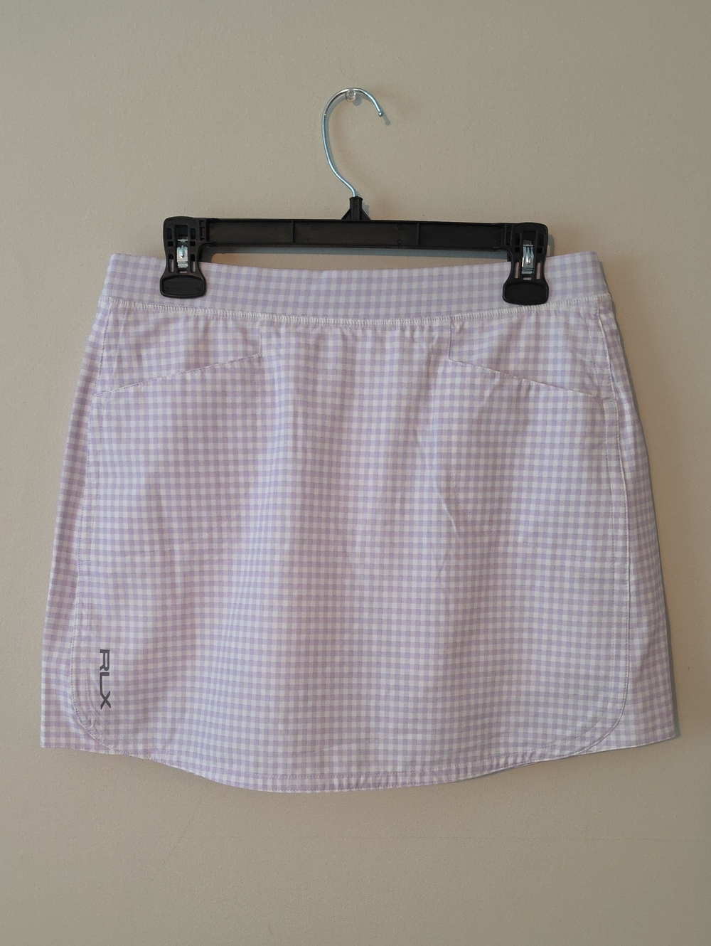 RLX Ralph Lauren Lavender Gingham Women's Skort Brand New